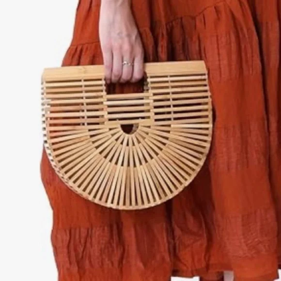 Bamboo Handmade Boho Large Tote Bag - Picture 1 of 7
